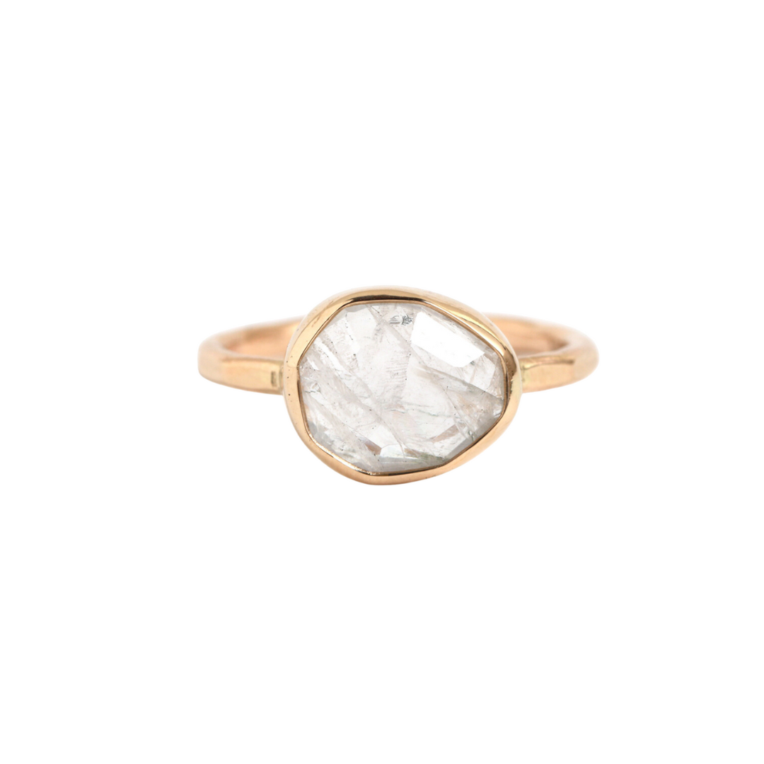 Freeform Rainbow Moonstone Ring