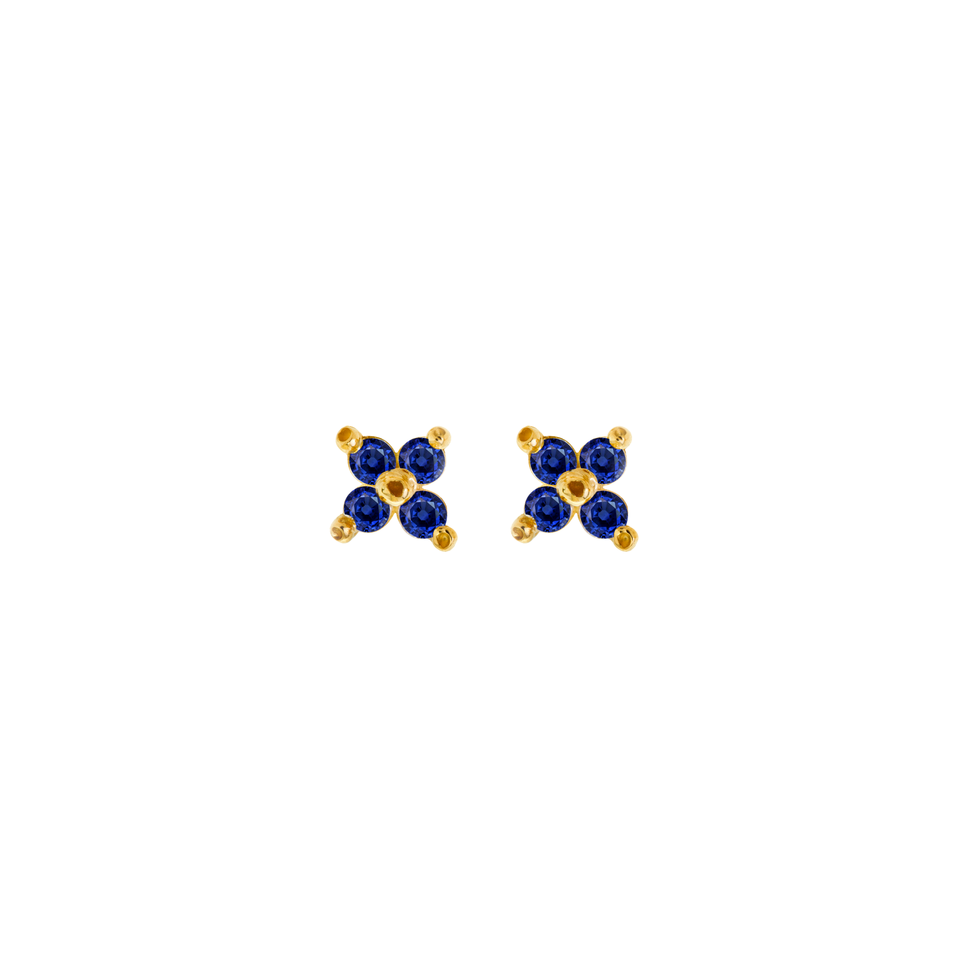 Clover Studs - Blue