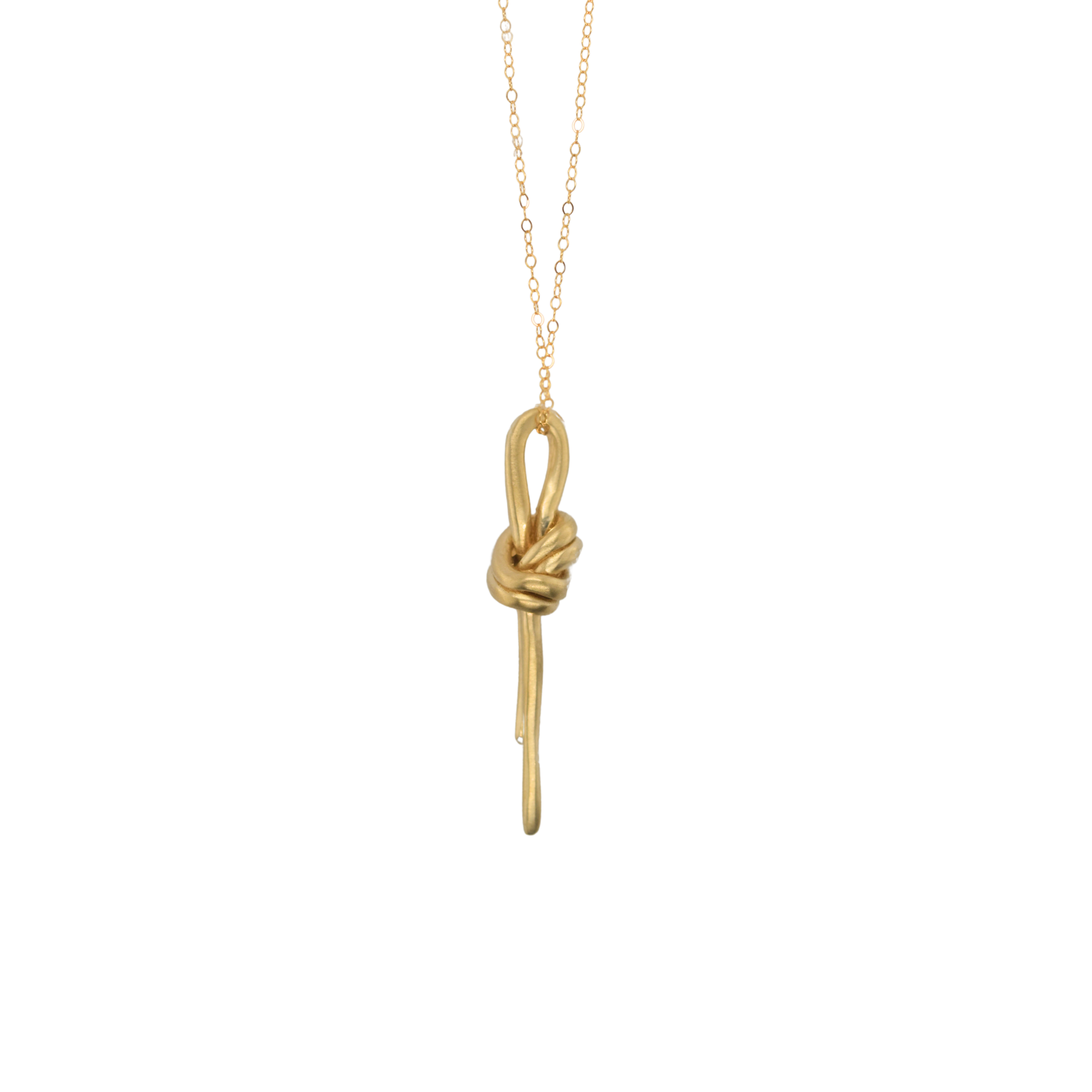 Brass Knot Necklace