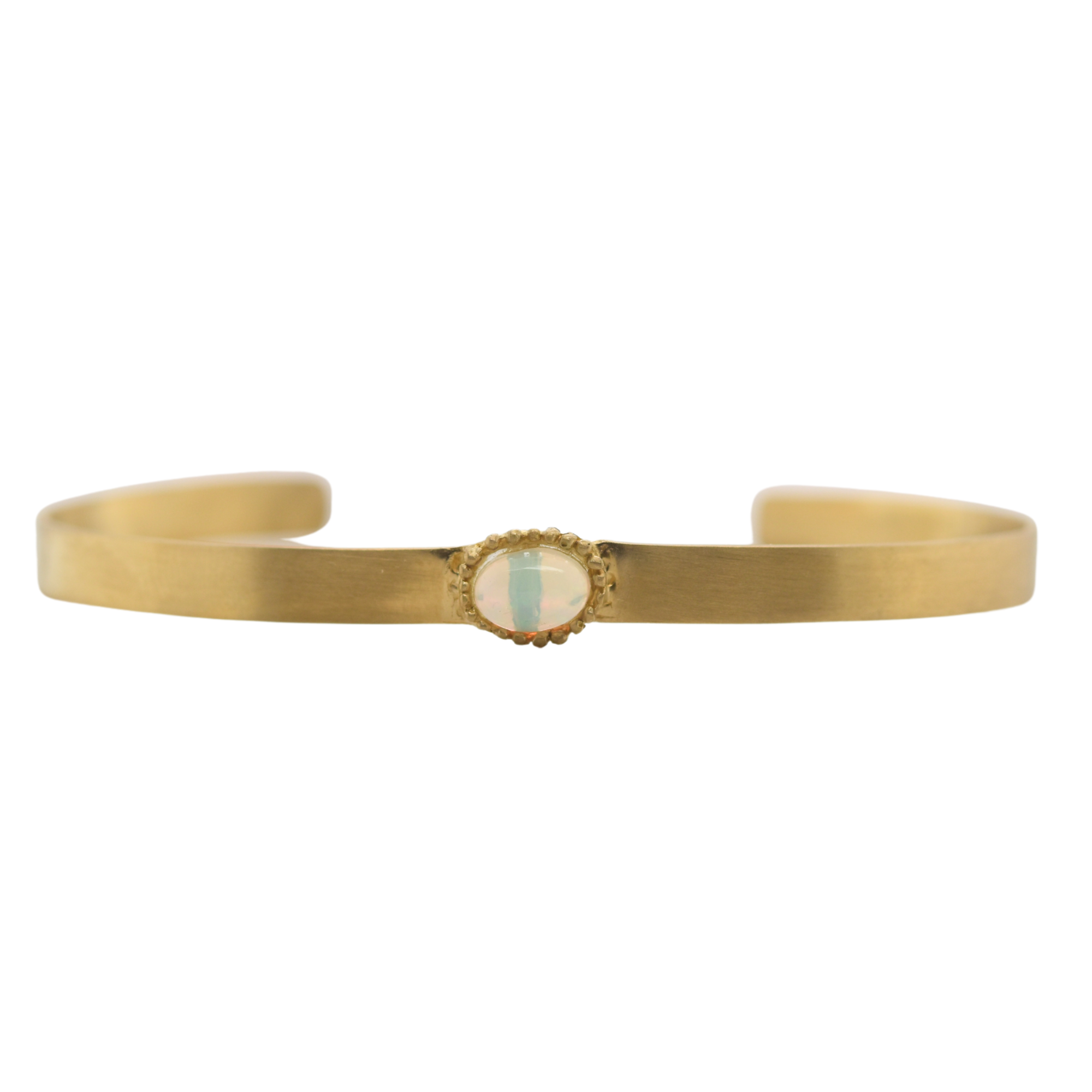 Brass and Opal Cuff