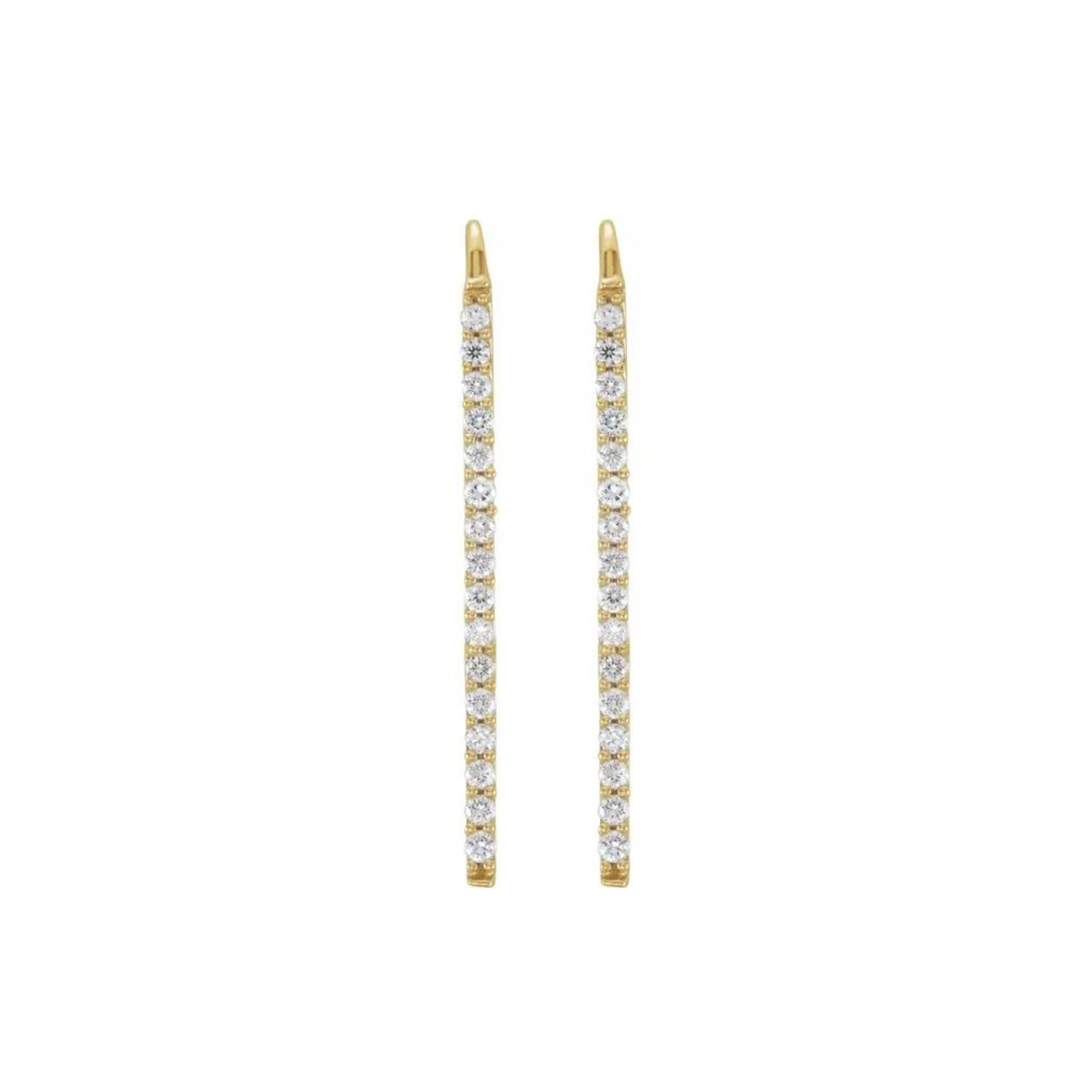 Diamond Stick Earrings