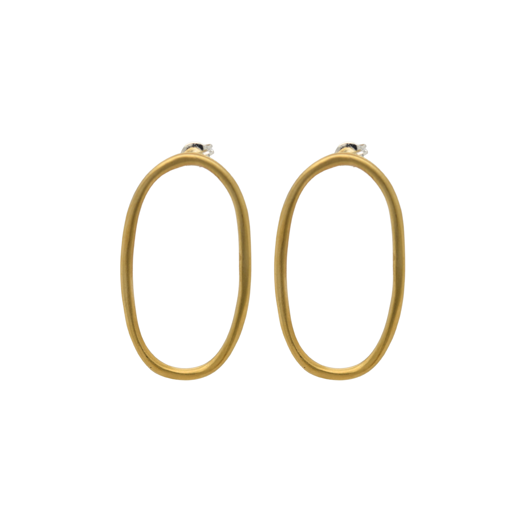 Open Oval Brass Stud