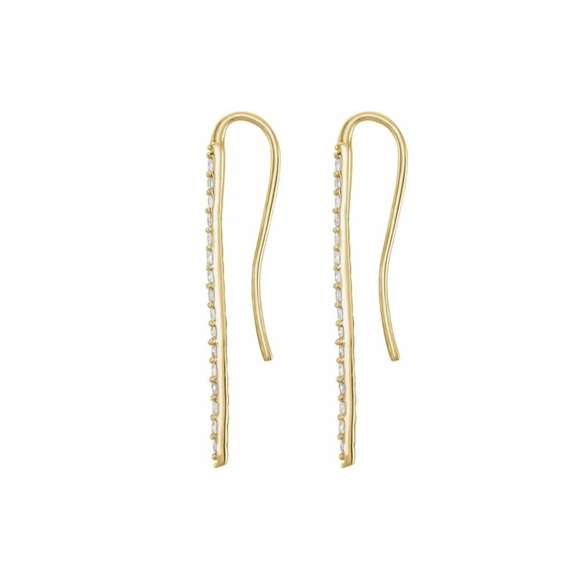 Diamond Stick Earrings