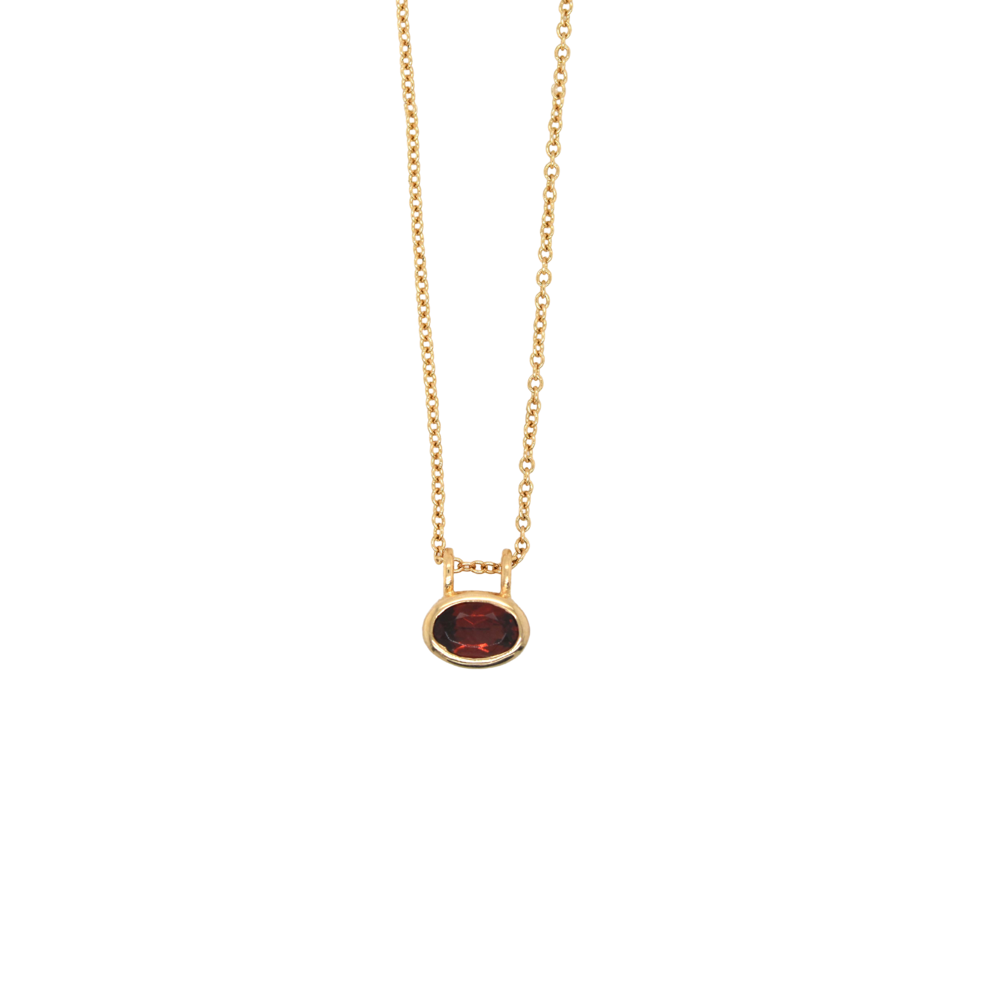 Garnet bezel necklace deals