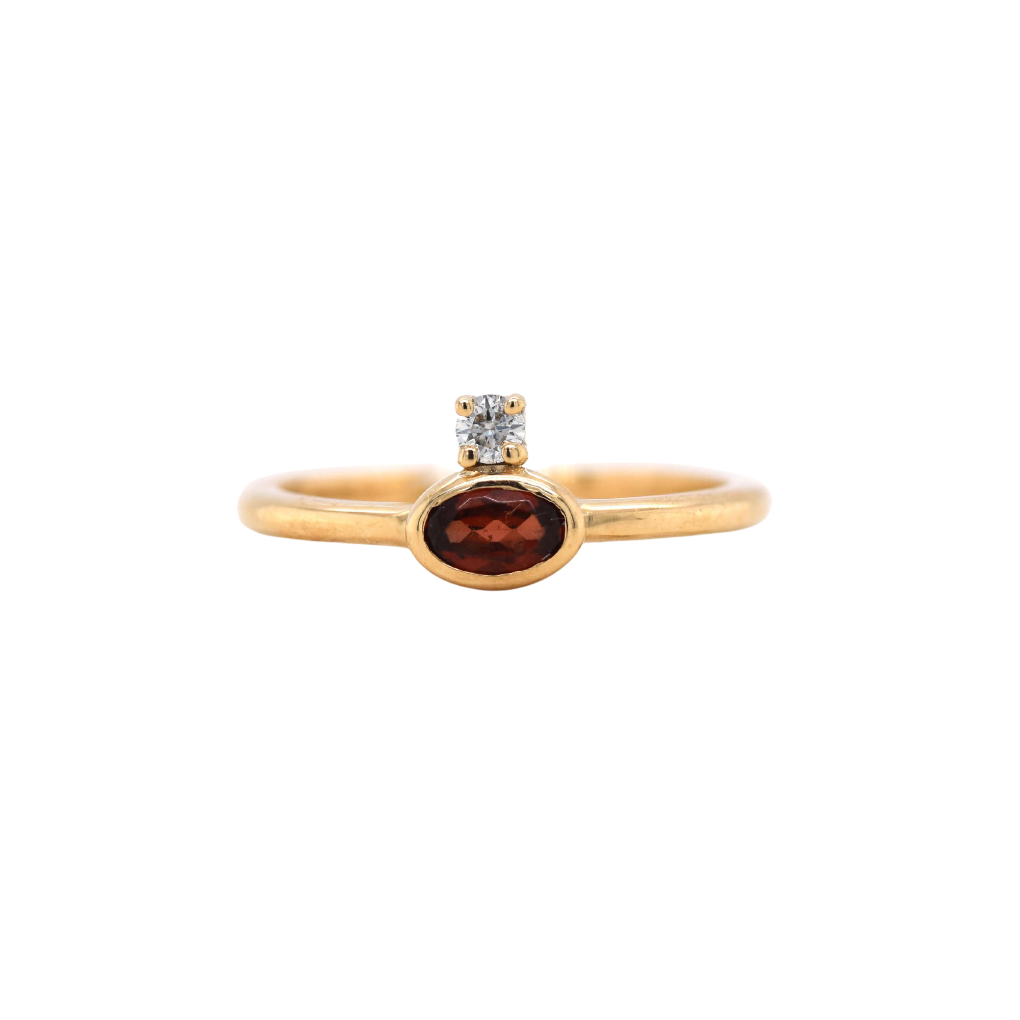 Diamond + Garnet Stacking Ring