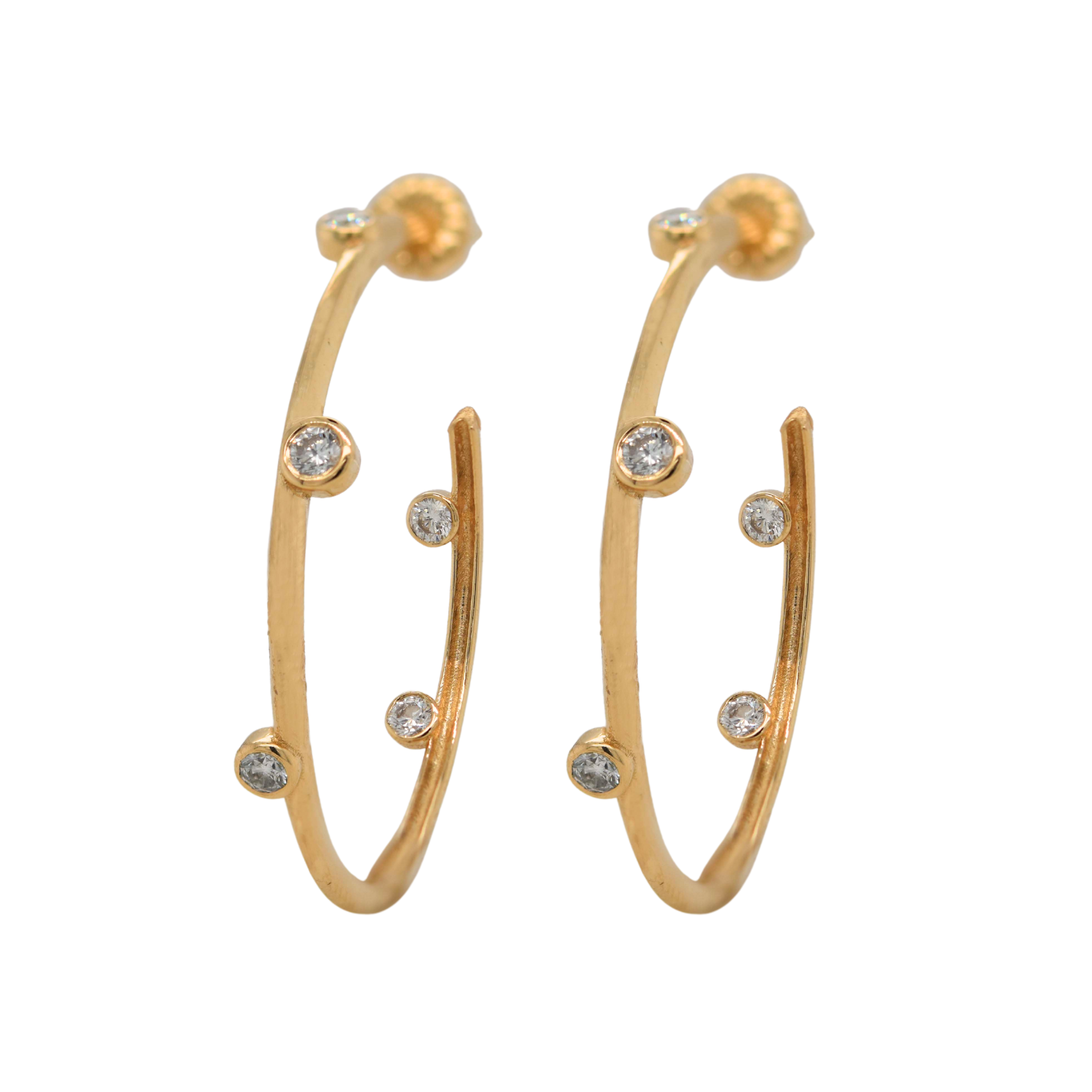Shelter Fine Scattered Diamond Hoops
