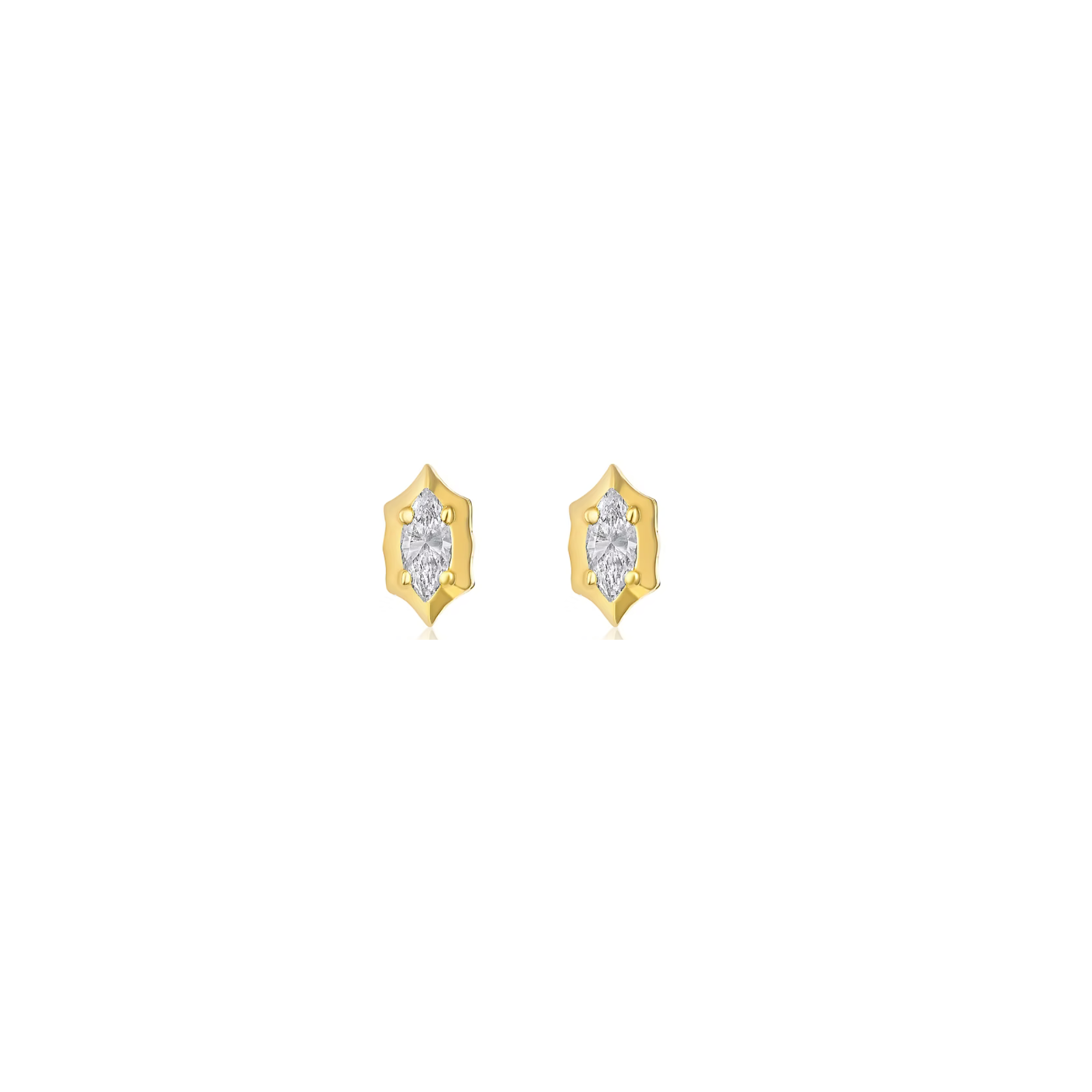 Diamond Marquise Spike Stud Earrings