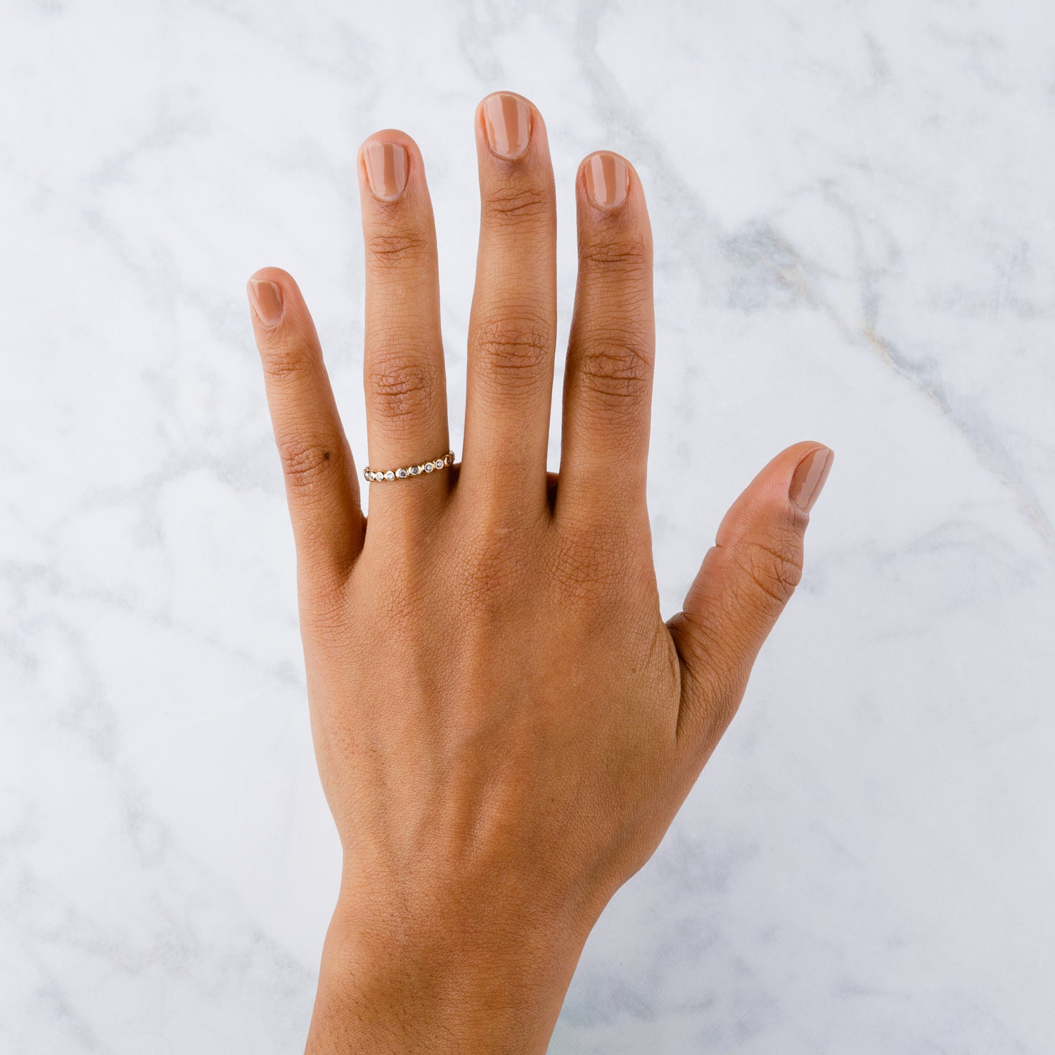 Grey Diamond + Gold Droplet Band