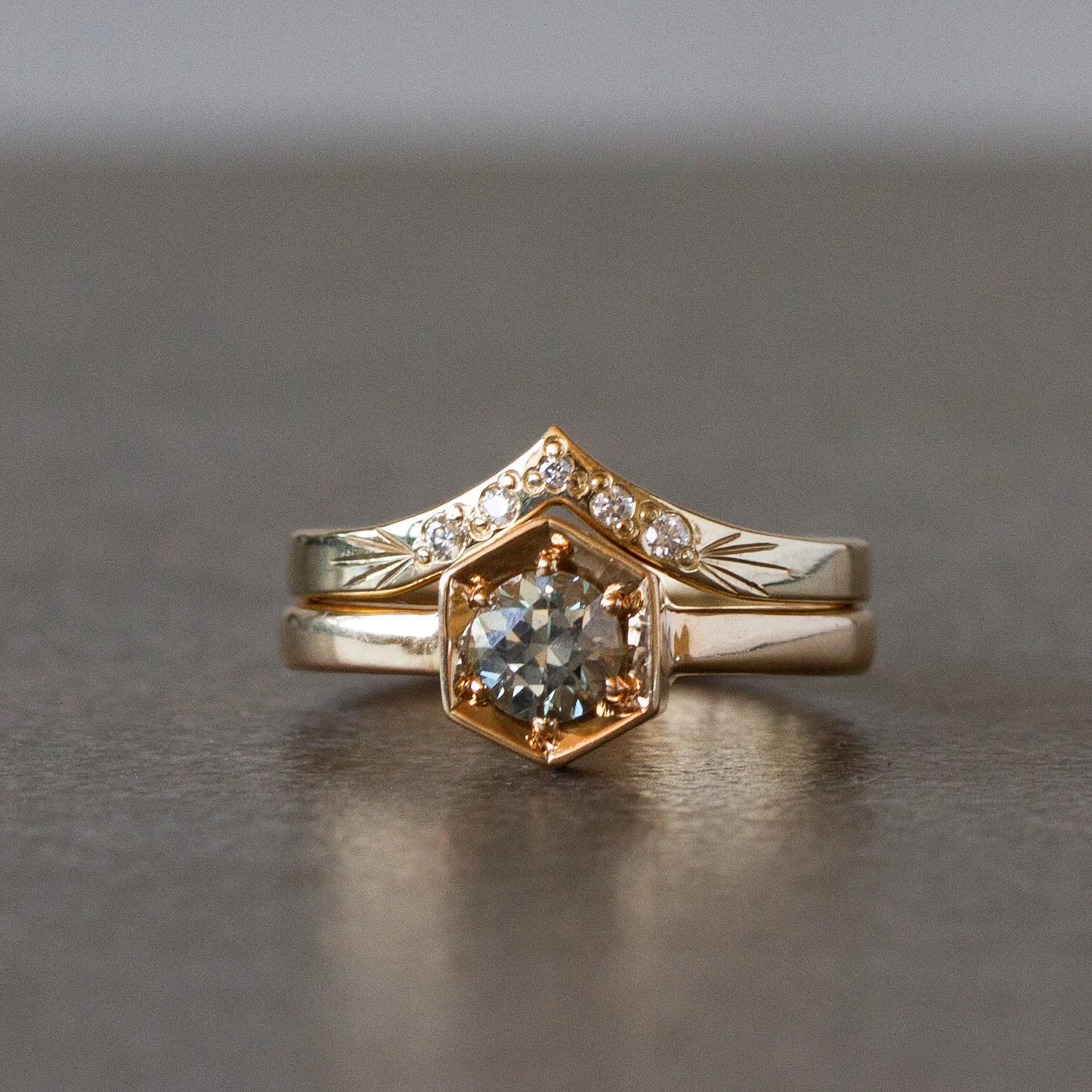 Olympic White Diamond Peaked Band — Commitment, Curated