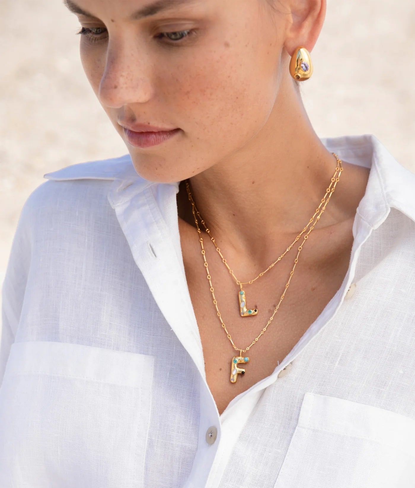 Confetti Letter Charm — Lizzie Fortunato Demi Fine Trunk Show