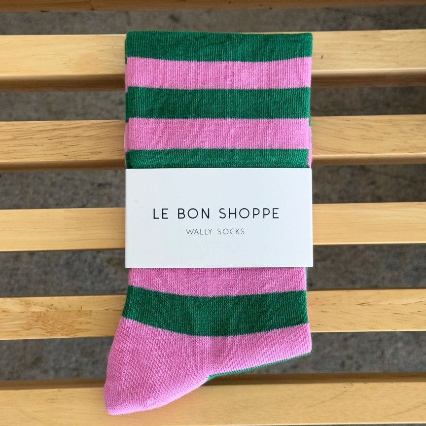 Le Bon Shoppe Wally Socks - Pink Stripe