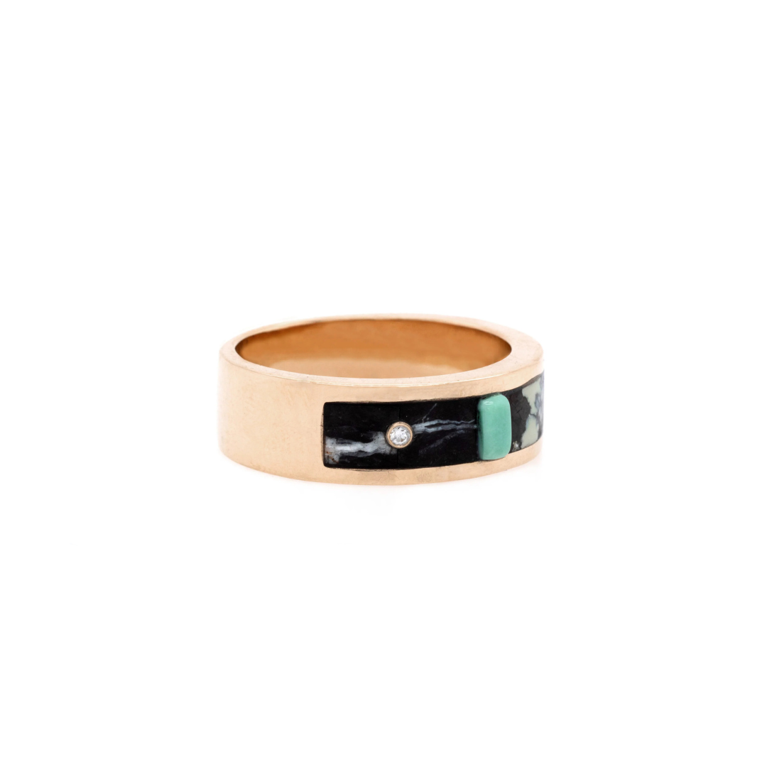 Mincovna Inlay Band Ring — Young in the Mountains Trunk Show