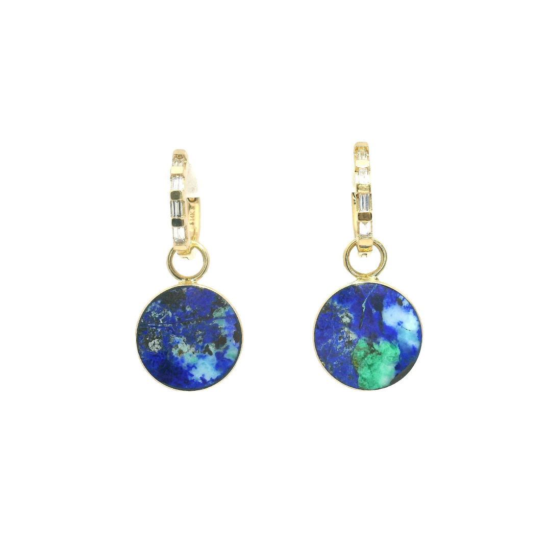 Azurite Circ Earrings — Young in the Mountains Trunk Show