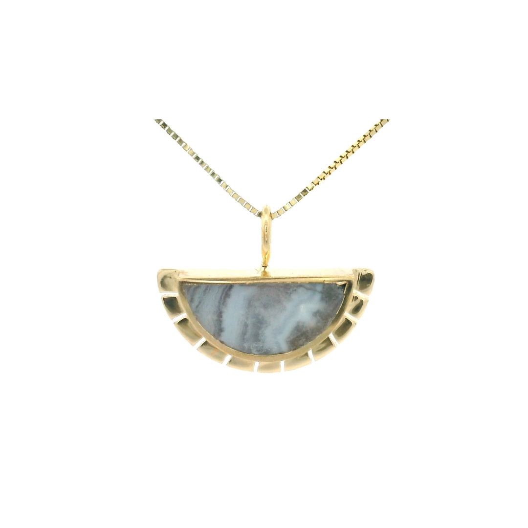 Selene Necklace - Sow Belly Agate — Young in the Mountains Residency