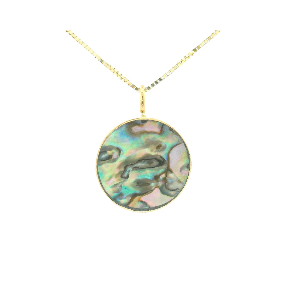 Circ Necklace - Abalone Shell — Young in the Mountains Residency