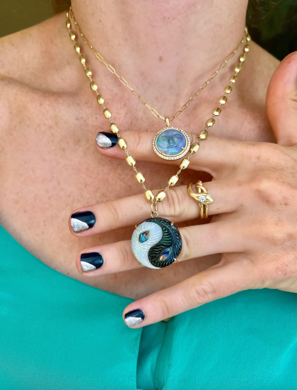 Peacock Feathers Yin Yang — Maura Green Trunk Show
