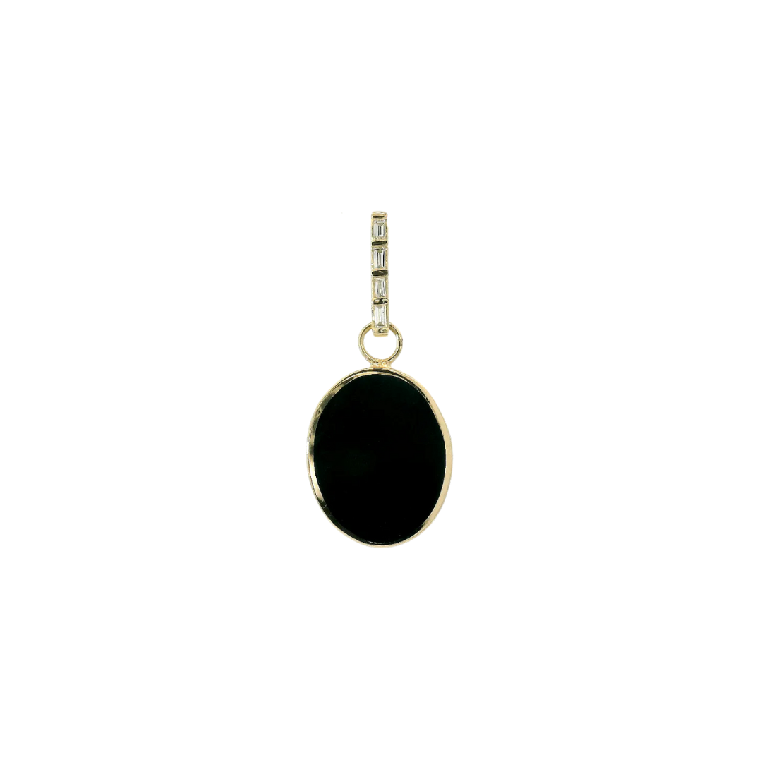 Large Reversible Dinosaur Bone & Black Jade Pendant — Young in the Mountains Trunk Show