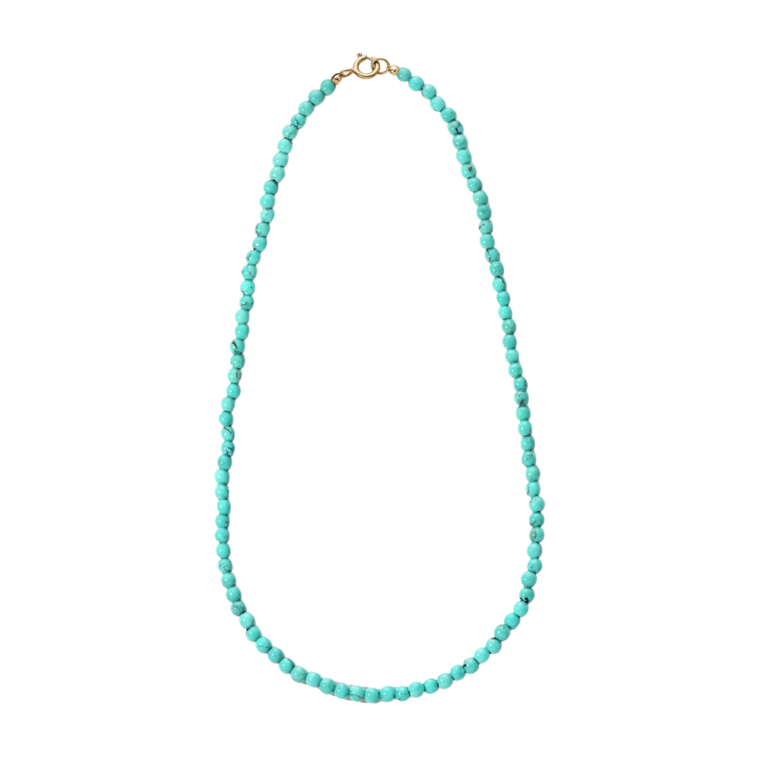 Natural Arizona Turquoise Beaded Necklace — Zahava Heirlooms Trunk Show
