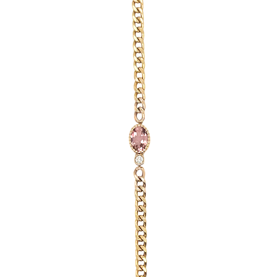 Olympia Oval Pink Tourmaline Bracelet — Zahava Heirlooms Trunk Show