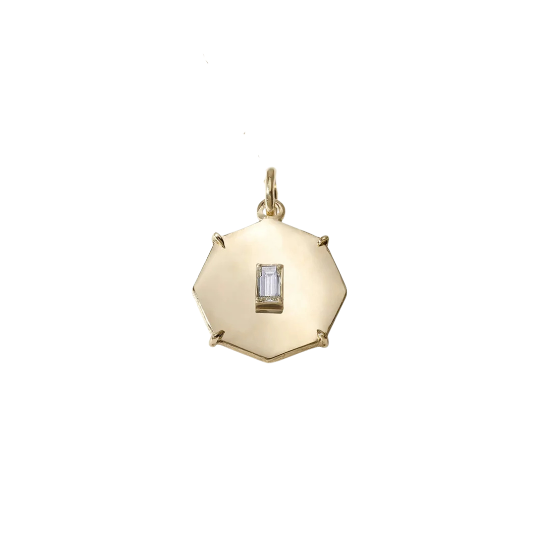 Mini Shiny Art Octagon Charm — Zahava Heirlooms Trunk Show