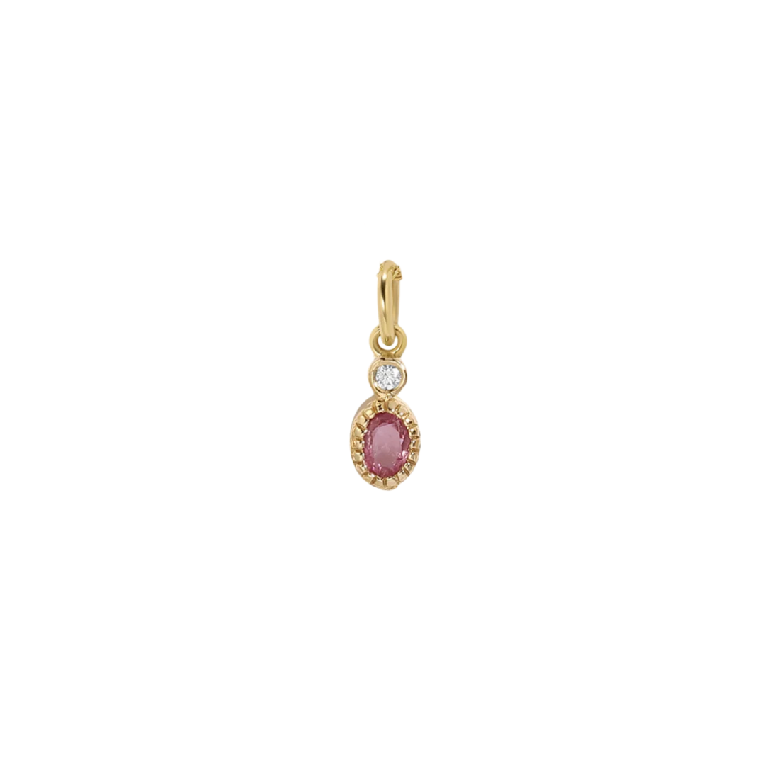 Olympia Oval Pink Sapphire Pendant — Zahava Heirlooms Trunk Show