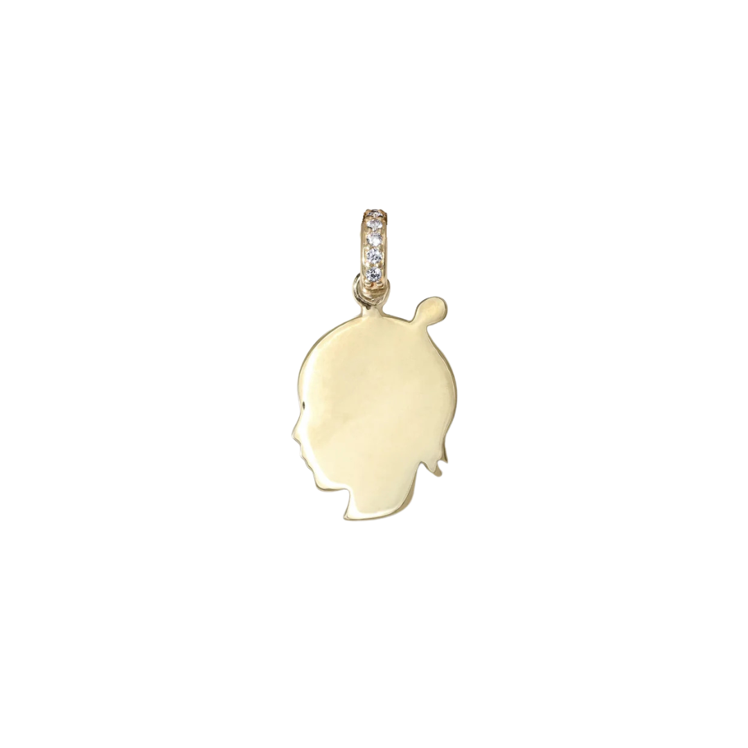 Customized Silhouetted Portrait Pendant - Zahava Heirlooms Trunk Show