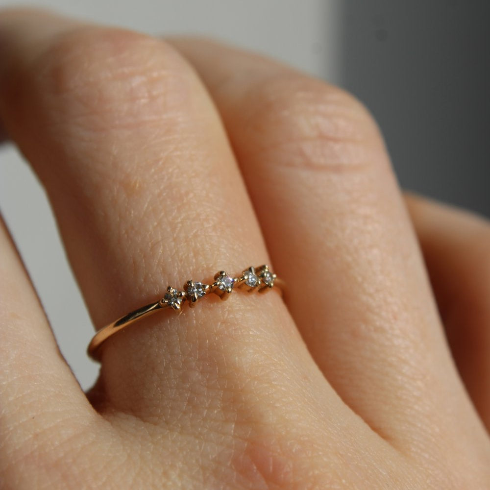 Diamond Cascade Ring