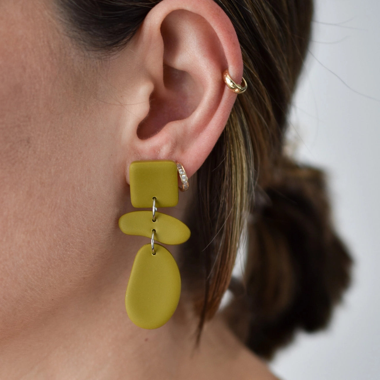 Organic Shape Dangles - Pale Periwinkle