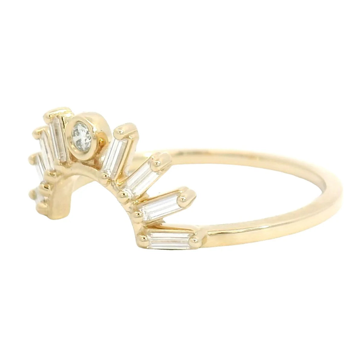 Rising Sol Baguette Diamond Crown — Commitment, Curated