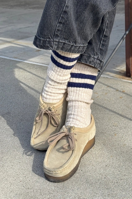 Le Bon Shoppe Cottage Varsity Socks - Oatmeal Varsity
