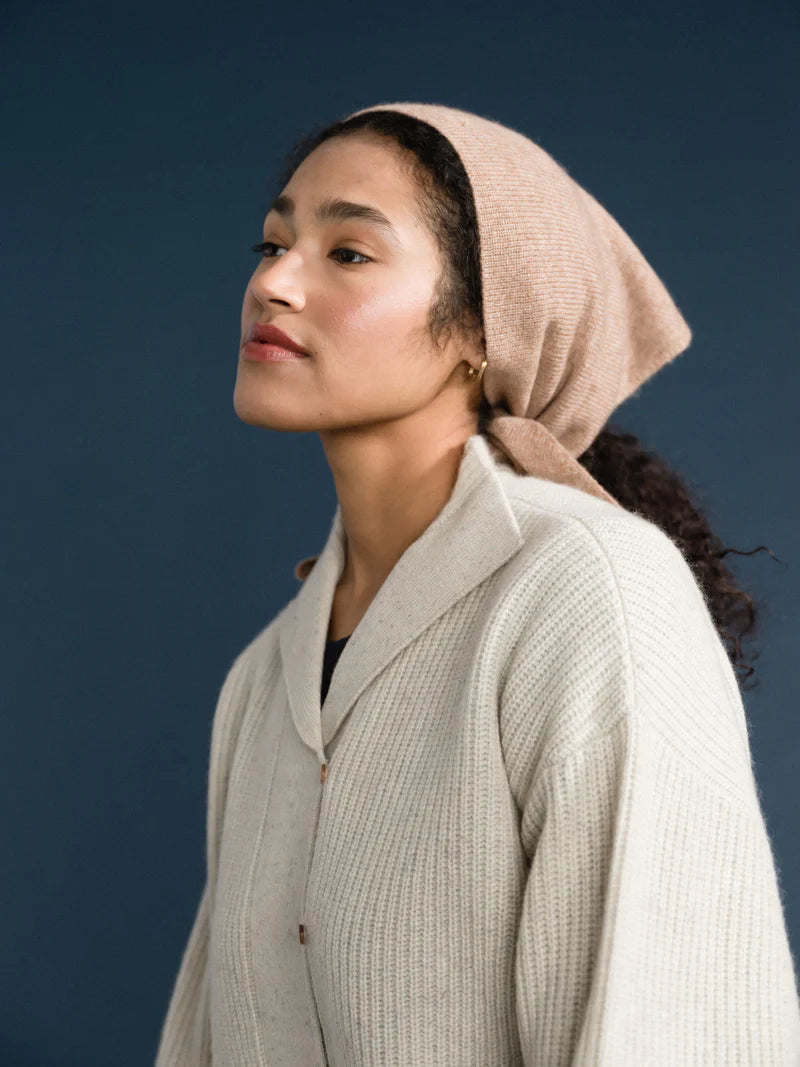 Cashmere Triangle Scarf — Fawn