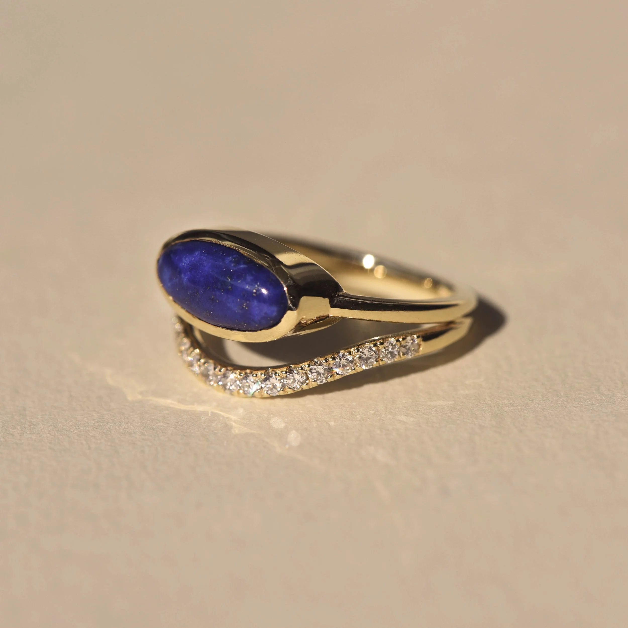 Hover Ring - Lapis + Lab Diamond — Lindsay Lewis Trunk Show