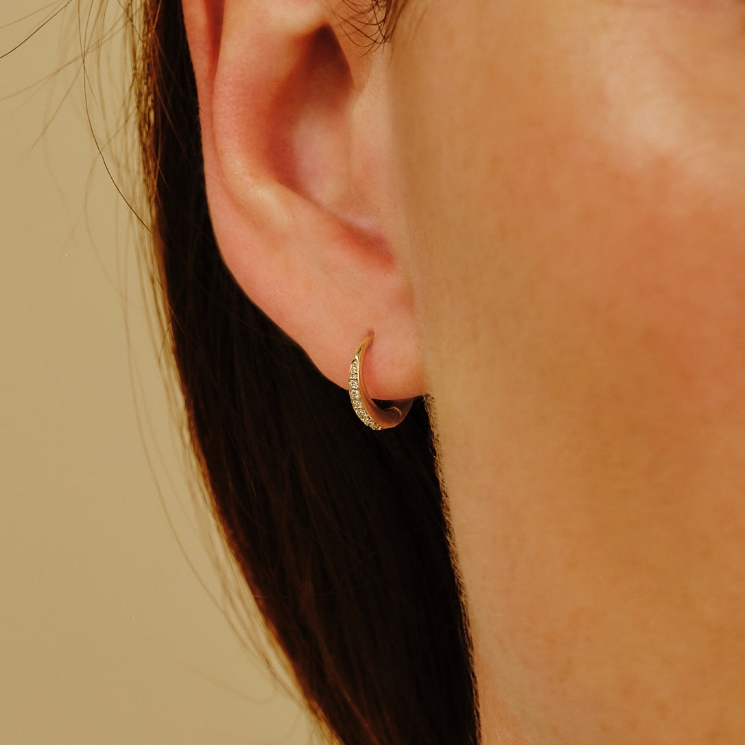Diamond Dodu Chunky Round Hoop