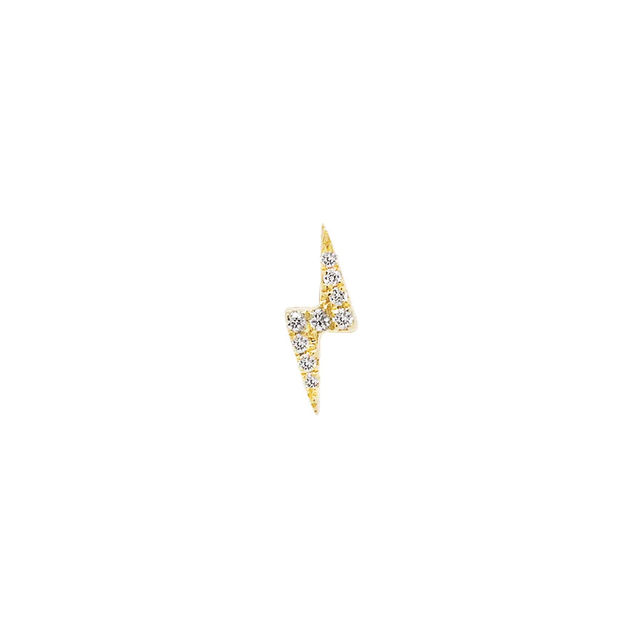 Mini Lightning Threaded Flat Back Earring