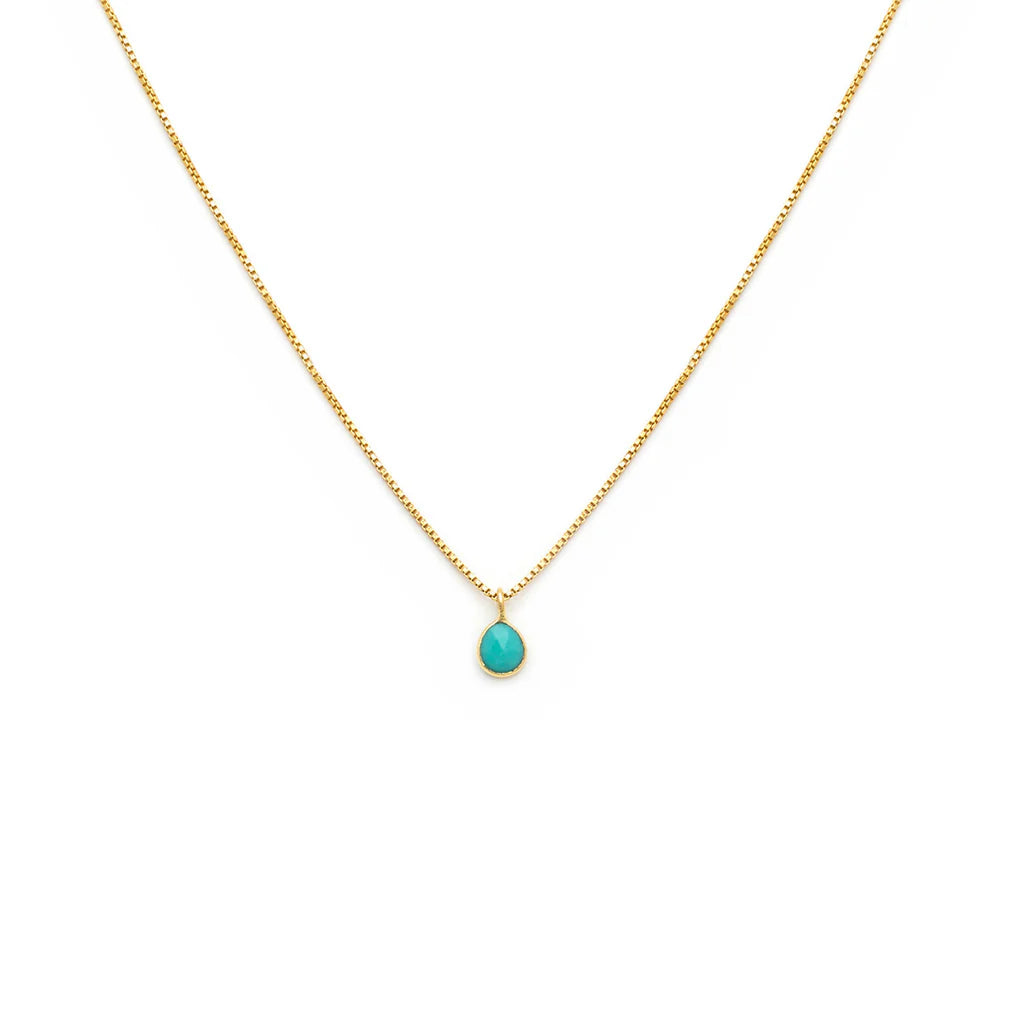 Sofia Slice Necklace - Turquoise