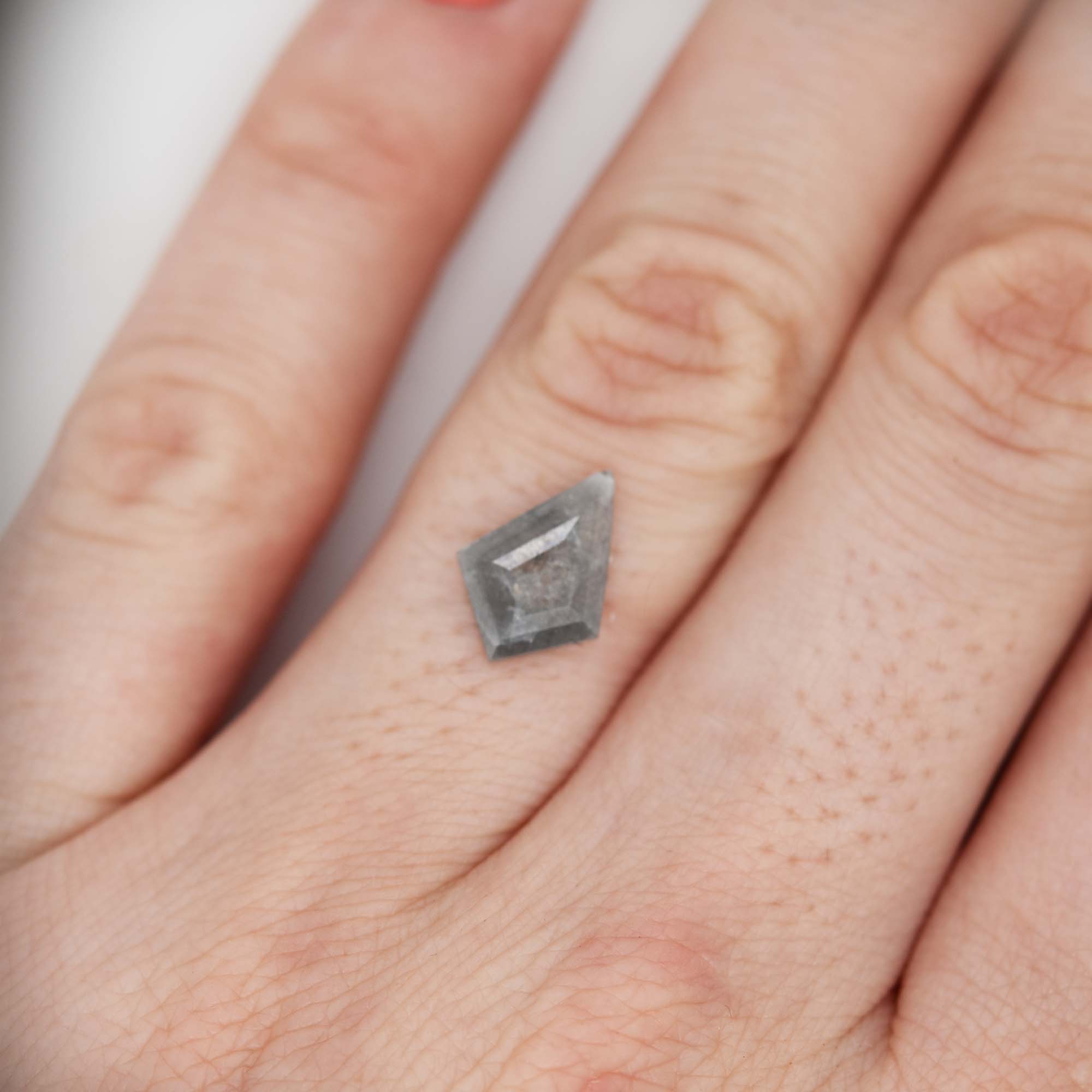 1.54ct Grey Rose Cut Kite Diamond