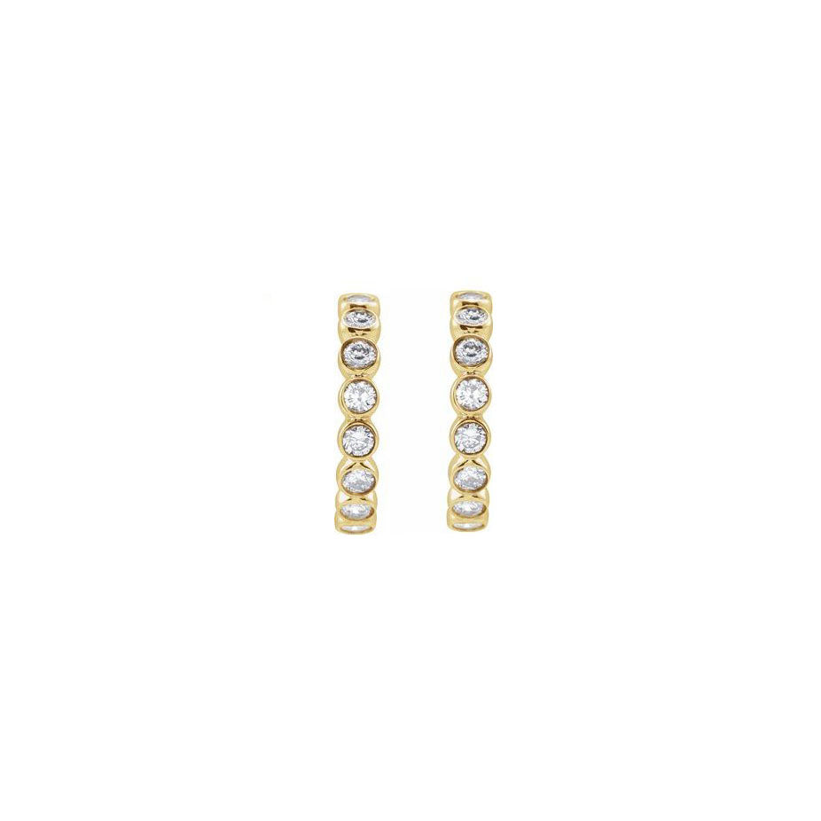 Lab Diamond Hoop Earrings