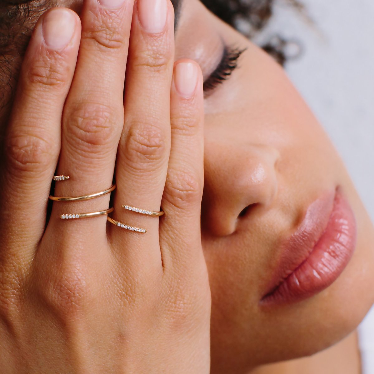 Pave Diamond Double Wrap Ring
