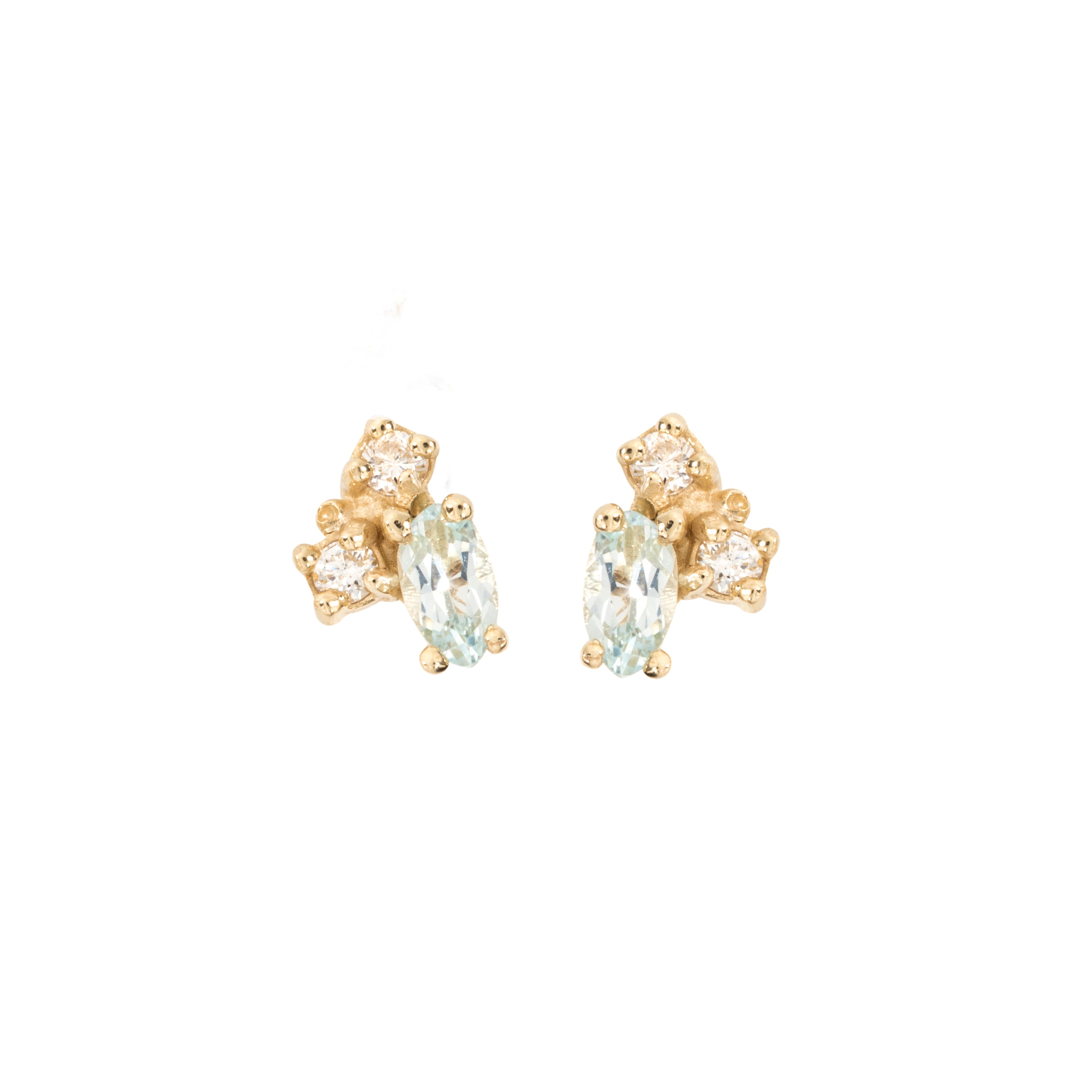 Birthstone Studs: Aquamarine (March)