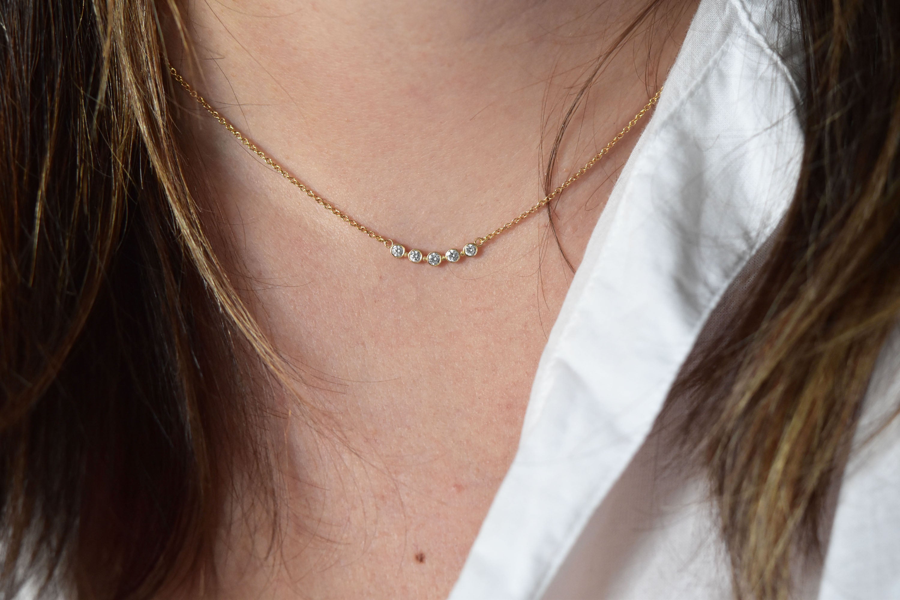 Diamond Beaded Necklace