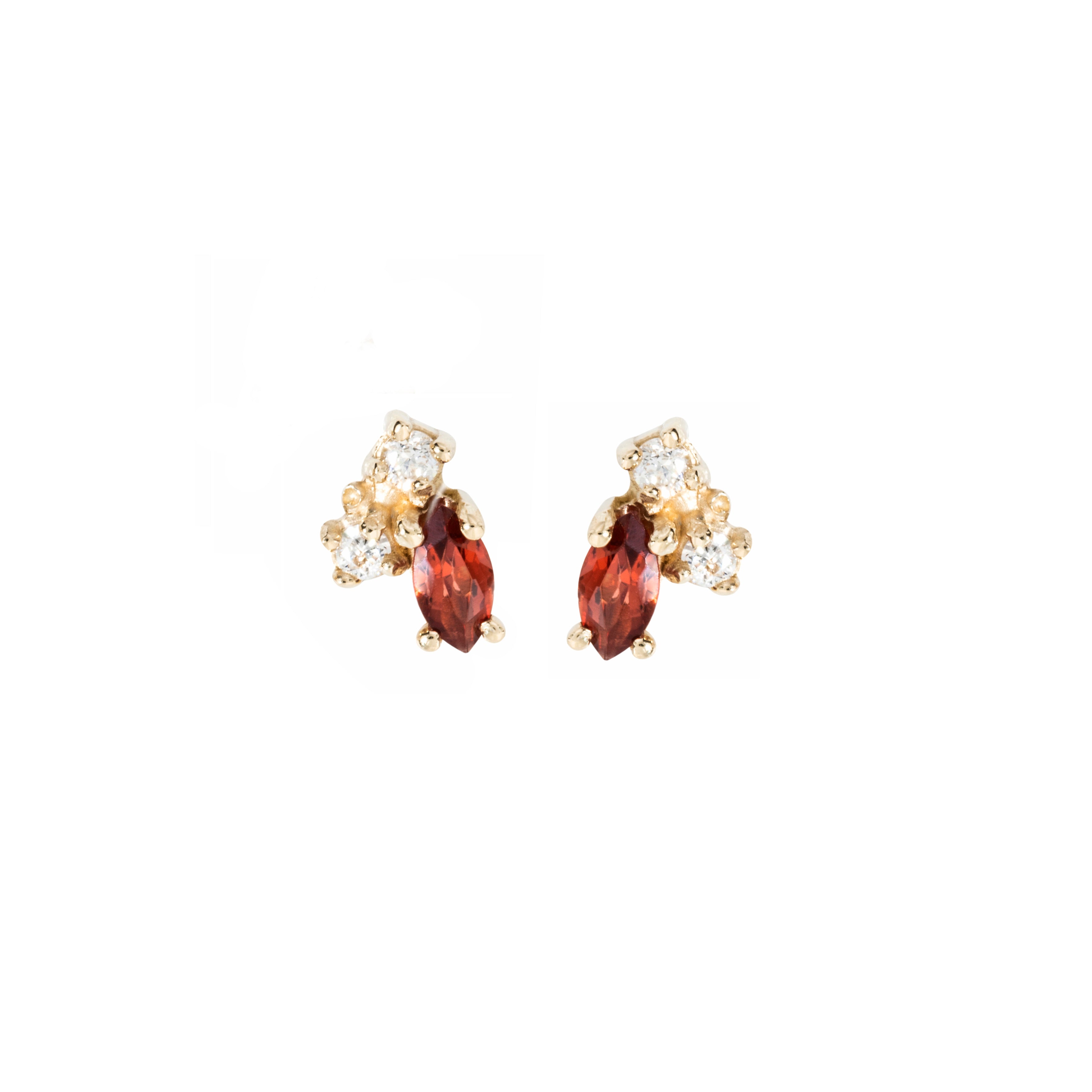 Birthstone Studs: Garnet (January)