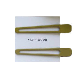 Hair Clips: Triangle Olive