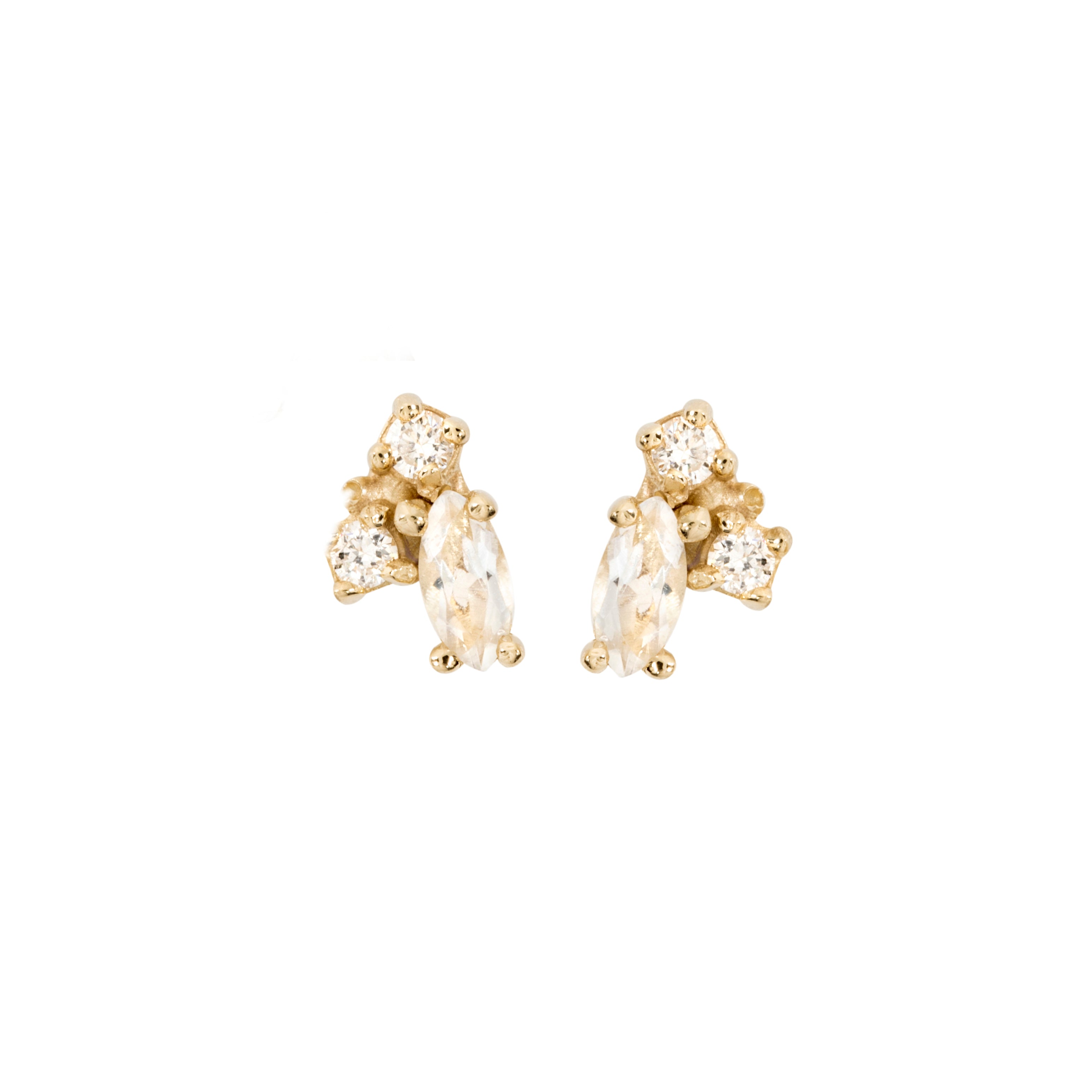 Birthstone Studs: Moonstone (June)