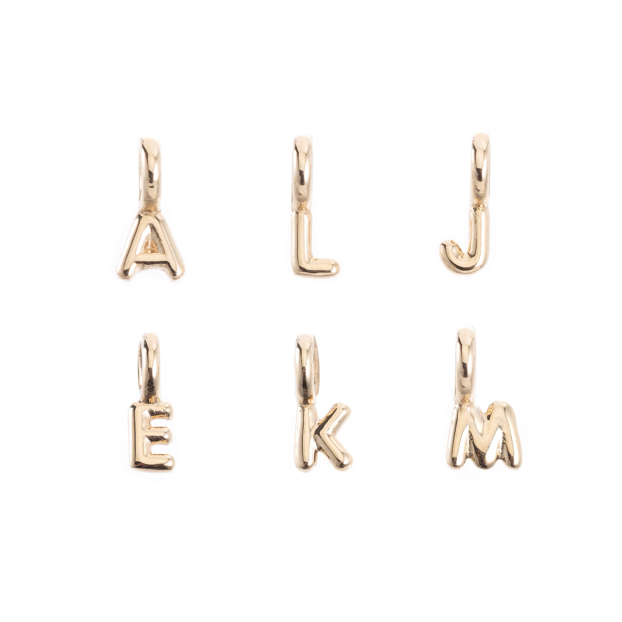 Mini Helium Initial Charm Necklace