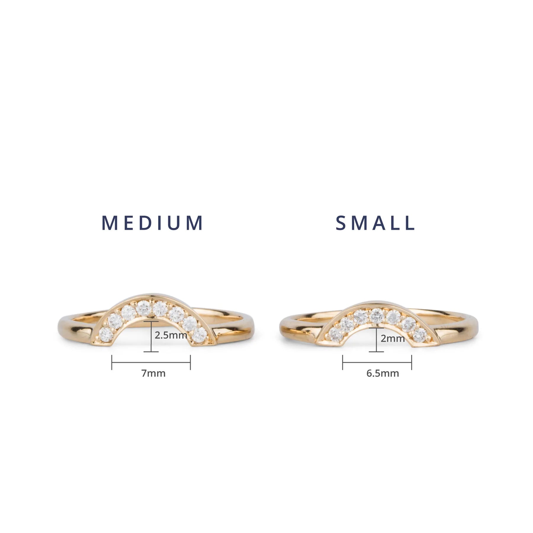 White Diamond Medium Pave Arch Band