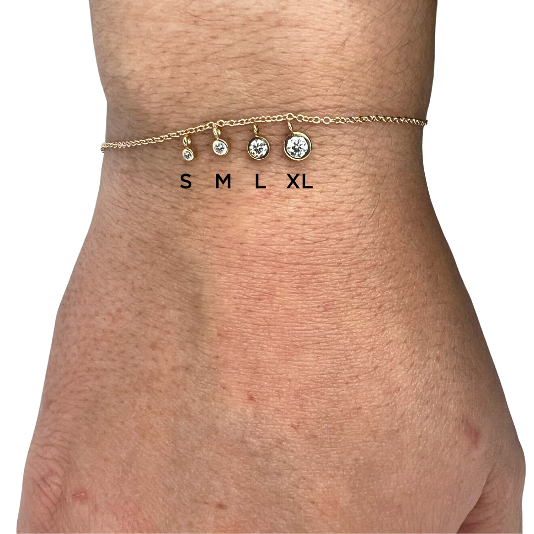 Welded Endless Bracelet - Diamond Charm