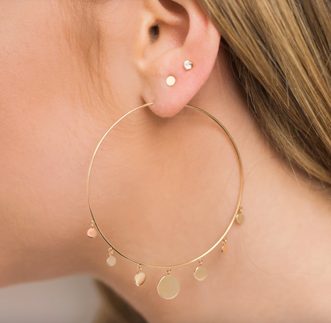 Itty Bitty Disc Stud - Single