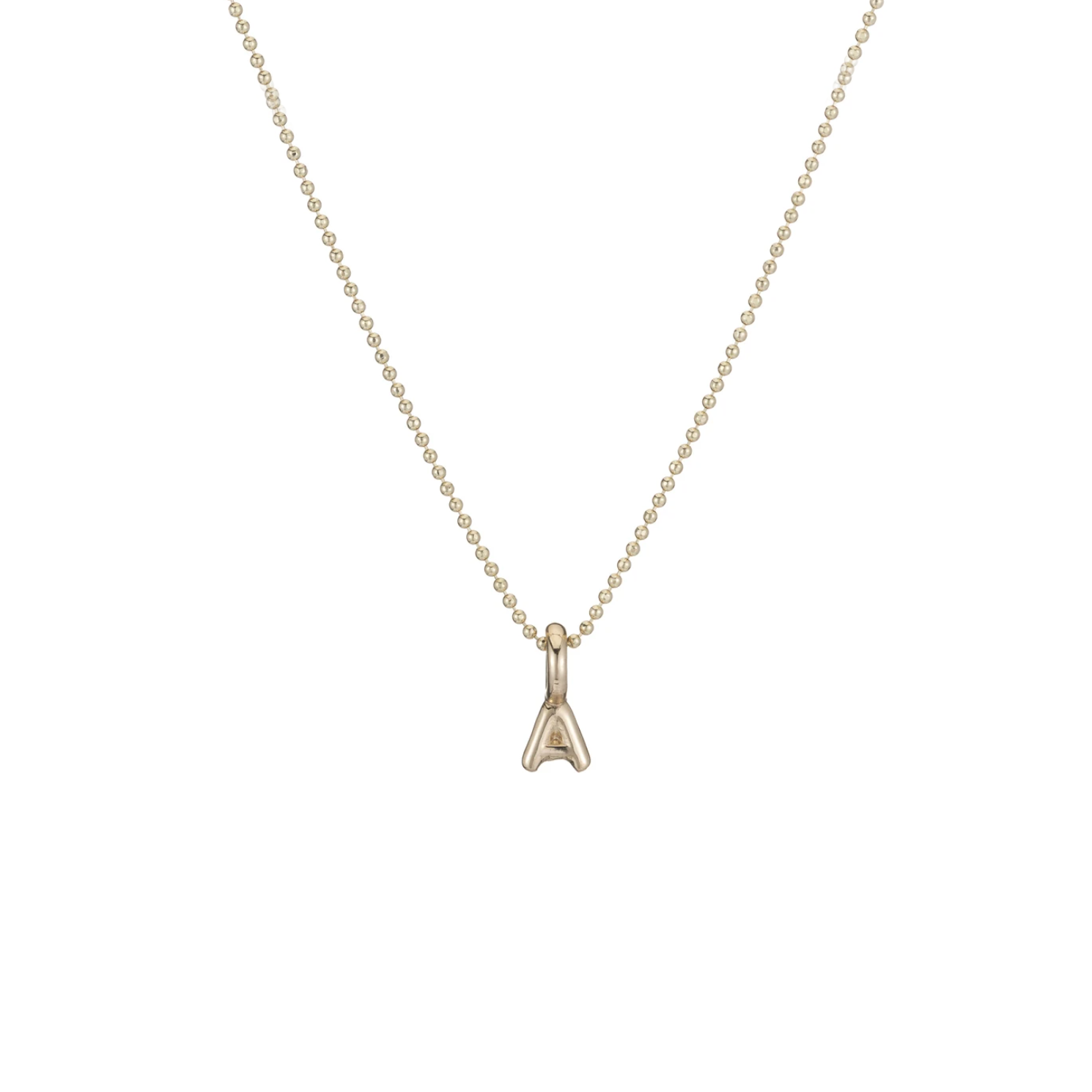 Mini Helium Initial Charm Necklace