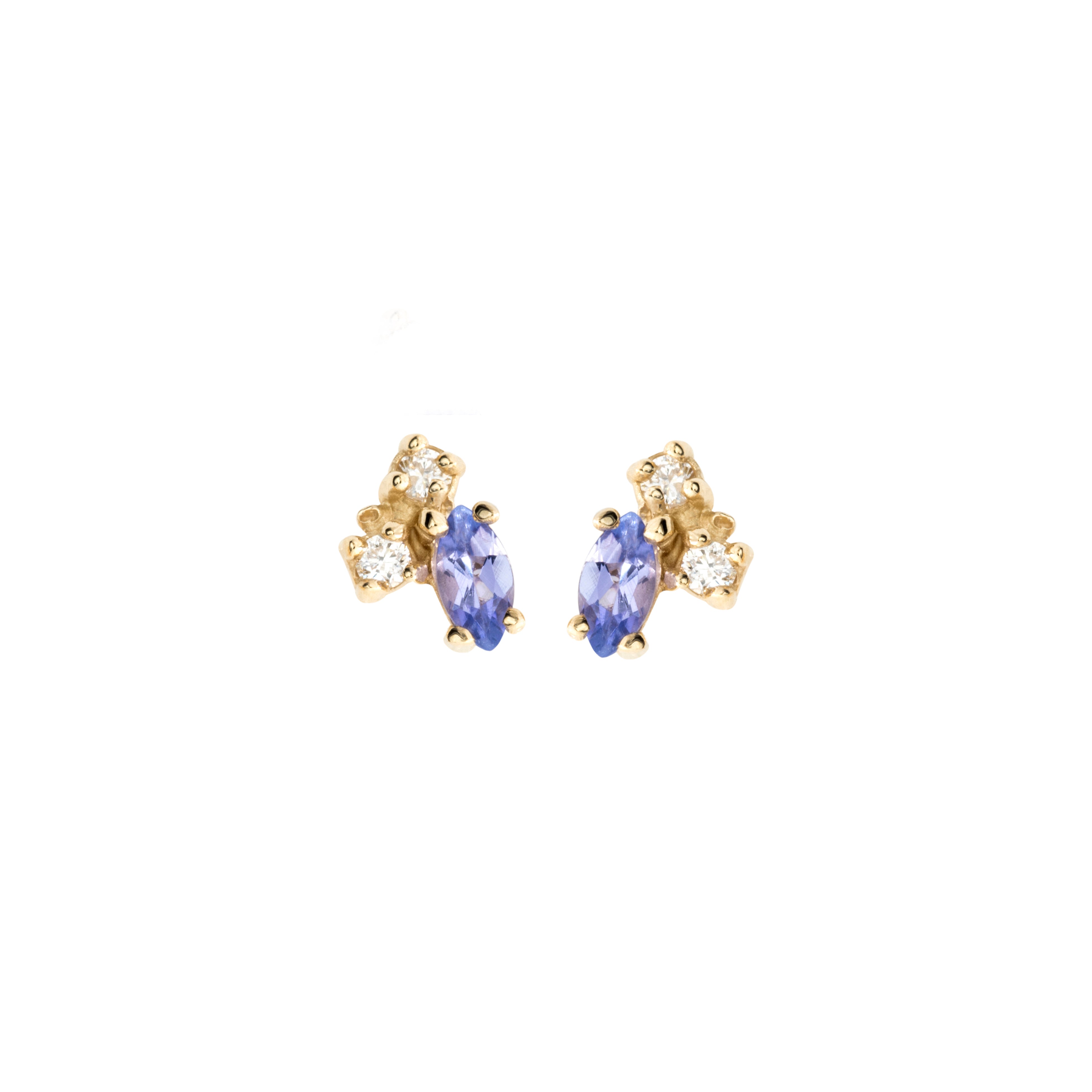 Birthstone Studs: Tanzanite (December)