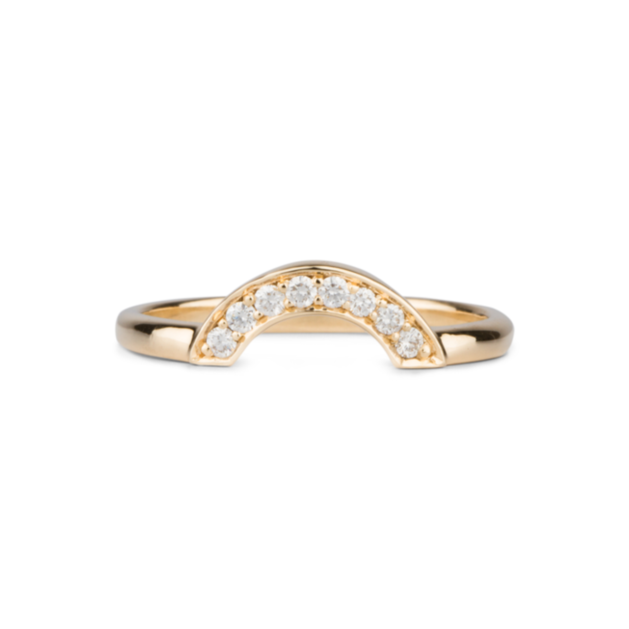 White Diamond Medium Pave Arch Band